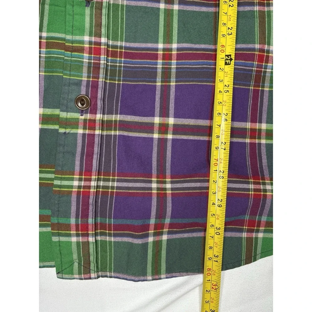 Polo Ralph Lauren Oxford Button Down Long Sleeve Shirt Plaid Purple 2XL NWT $125